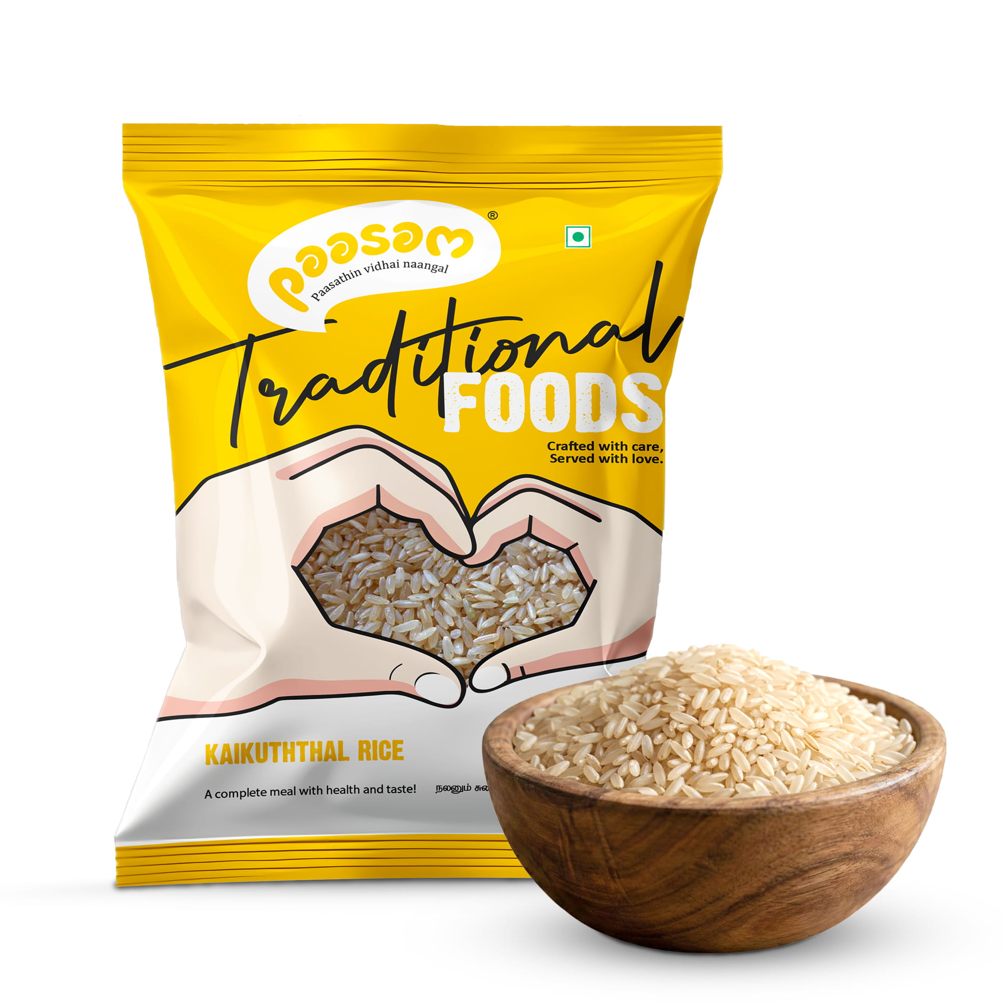 Kaikuththal Rice - Nutritious, Gluten-Free, High-Fiber, Heart-Healthy, Diabetic-Friendly Ancient Rice for Digestive Health & Weight Management – 1kg